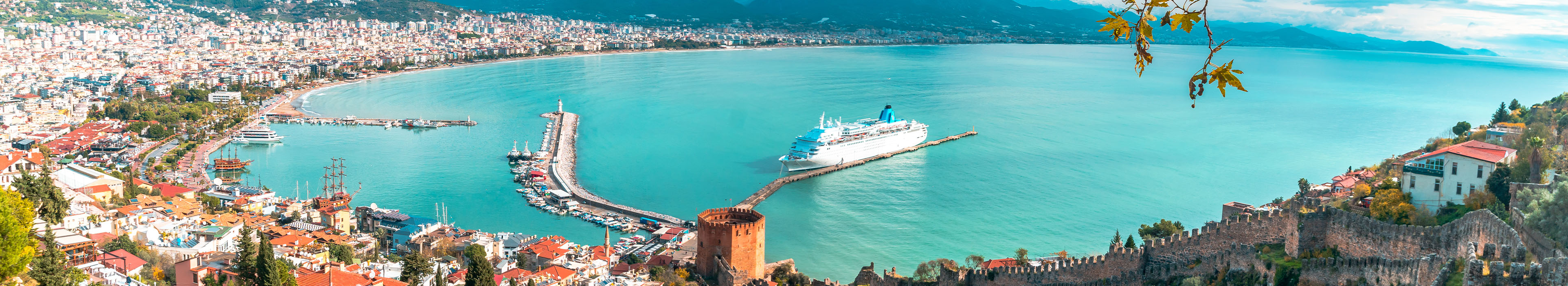 Landschaft der Burg von Alanya in Antalya