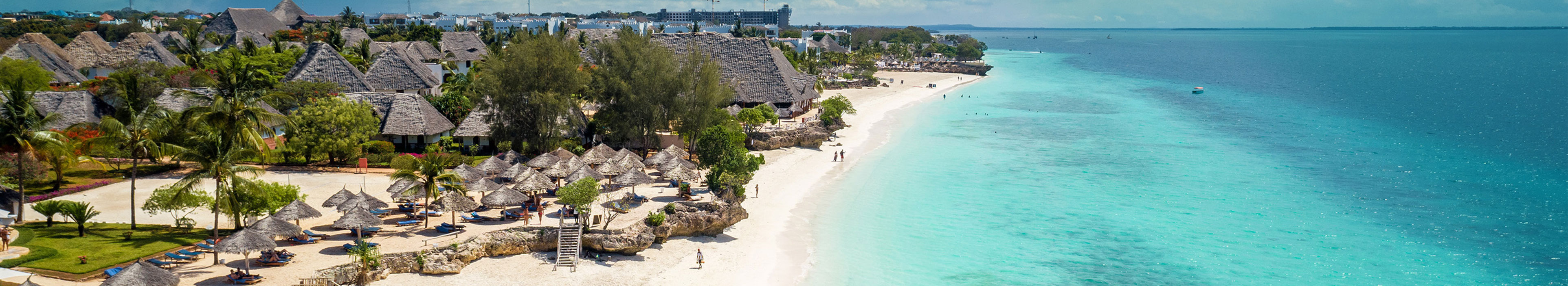Luftaufnahme des Nungwi Beach in Sansibar, Tansania