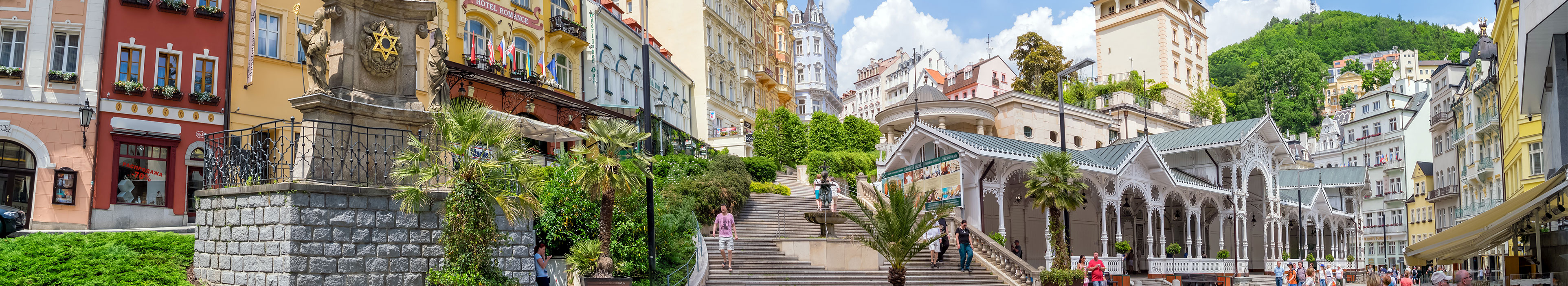 Die Innenstadt von Karlsbad in Tschechien