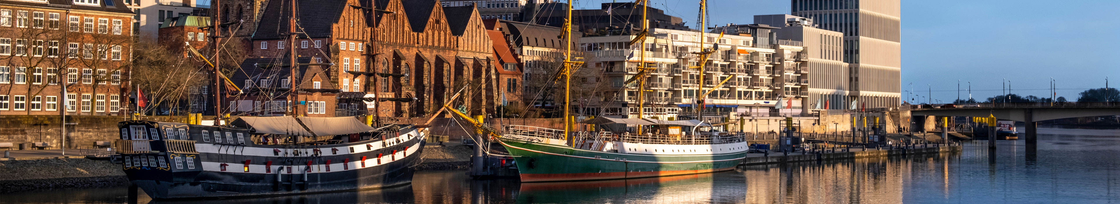 Blick auf die Weser in Bremen.