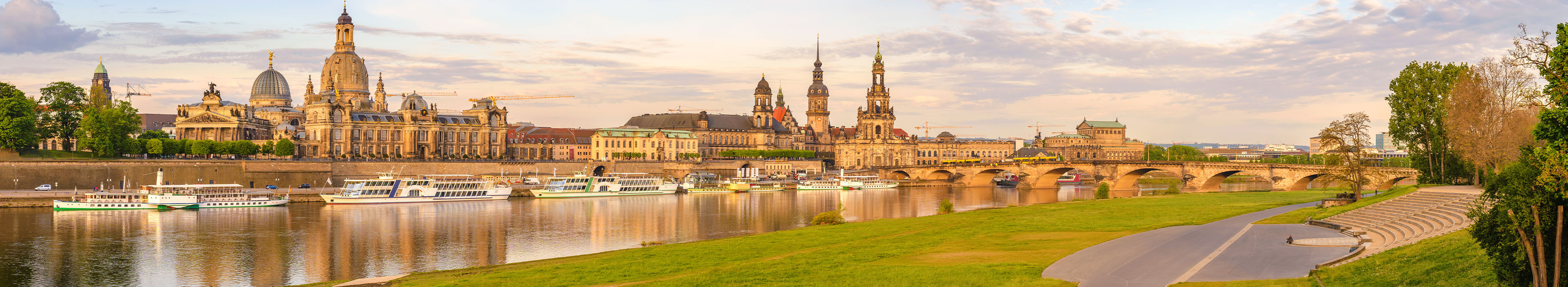 Blick auf Dresden mit der Frauenkirche.