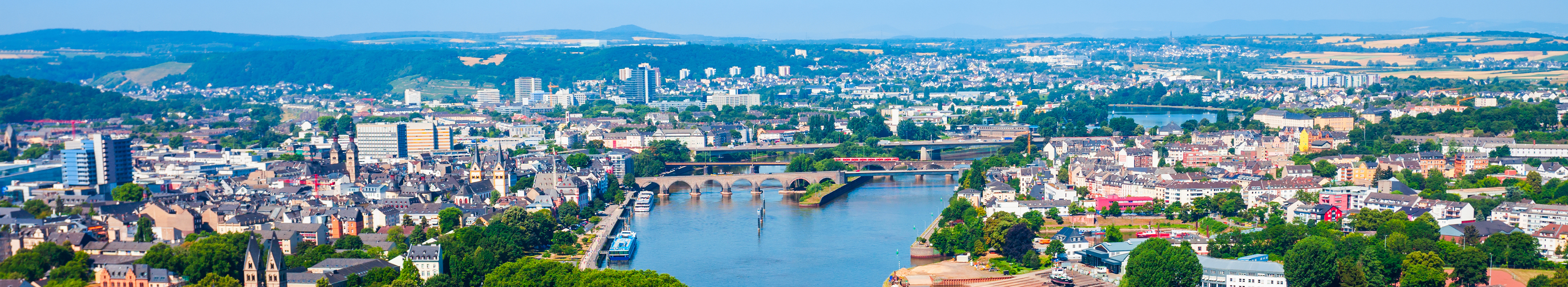 Blick auf das deutsche Eck in Koblenz