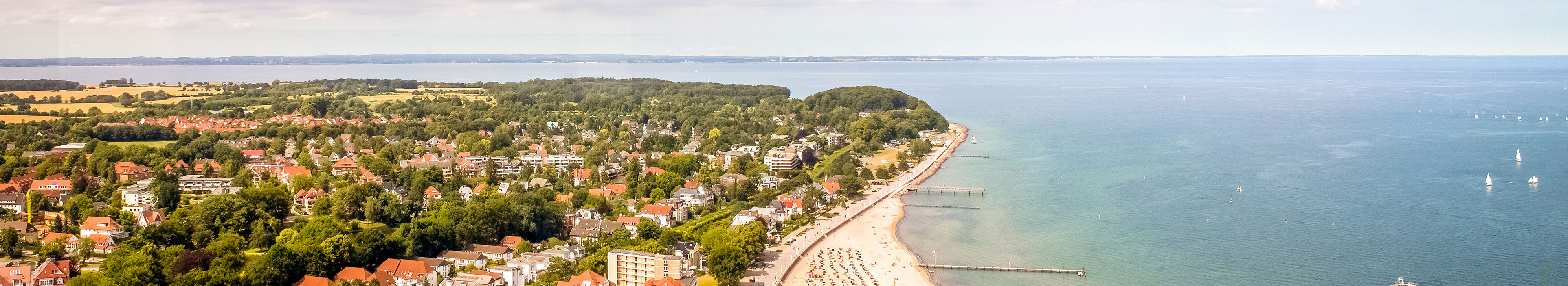 Blick auf den Strand von Travemünde