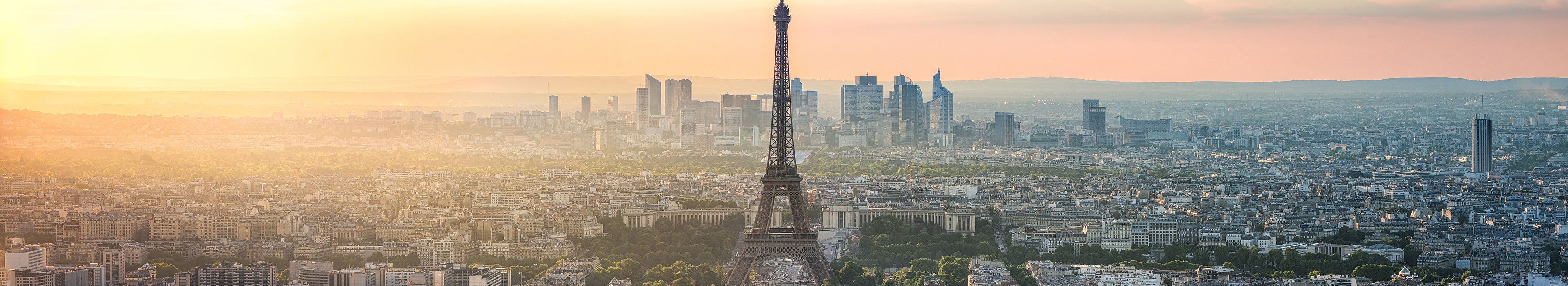Blick über Paris, Frankreich mit Eiffelturm