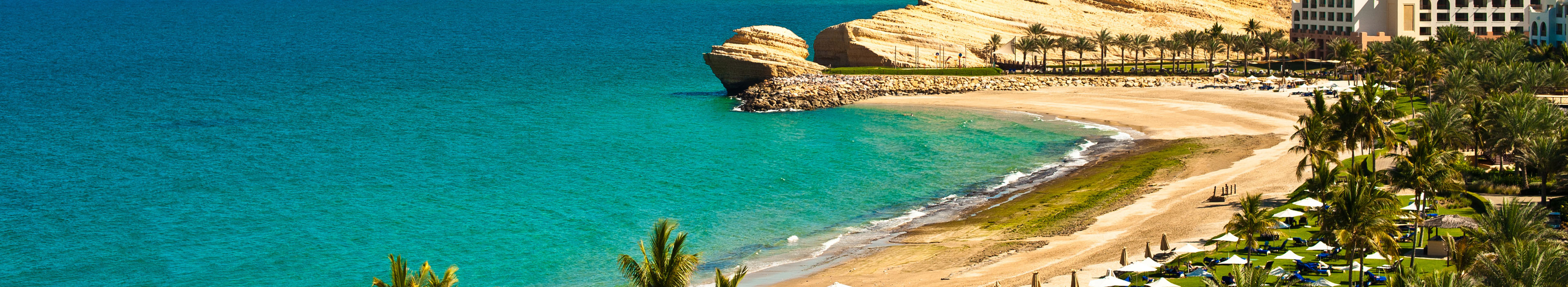 Strand und Palmen im Oman