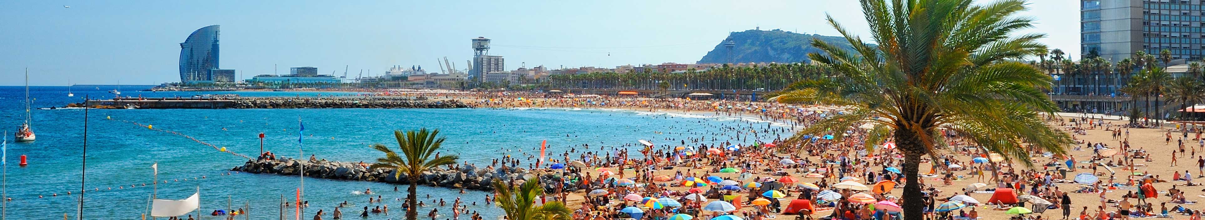 Blick auf den Strand von Barcelona