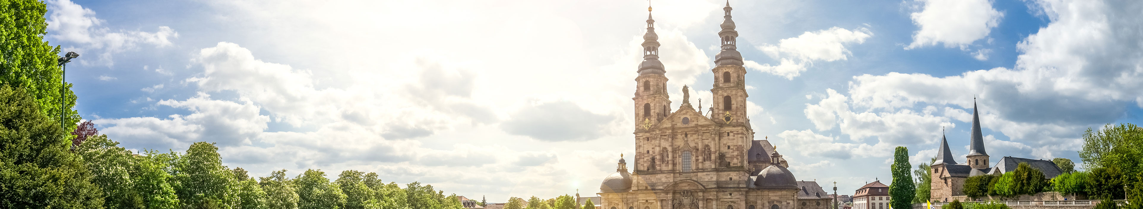 Domplatz mit Dom in Fulda, Hessen
