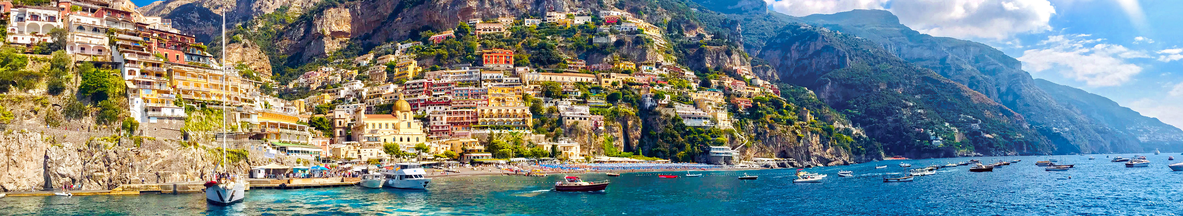 Positano, ist ein Dorf an der Amalfiküste, Salerno, Kampanien.